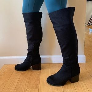 Knee high black boots